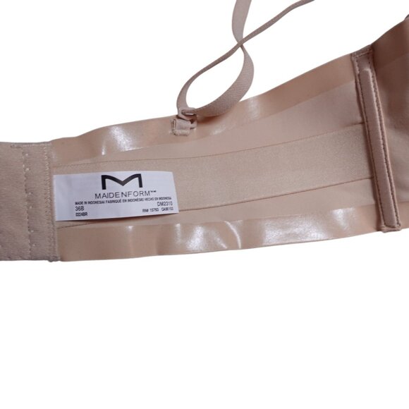 NWT Maidenform DreamWire Strapless Multiway Underwire Bra Sz 36B Almond DM2310 - Picture 8 of 8